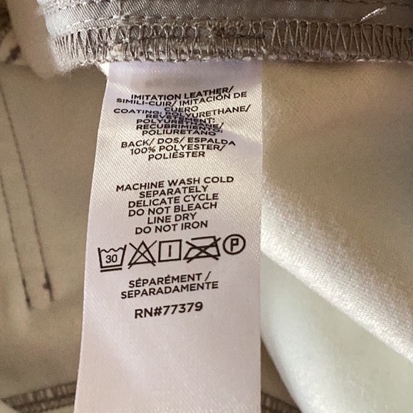 .New Years Eve Metallic Silver Faux Leather Midi Skirt - Picture 6 of 7